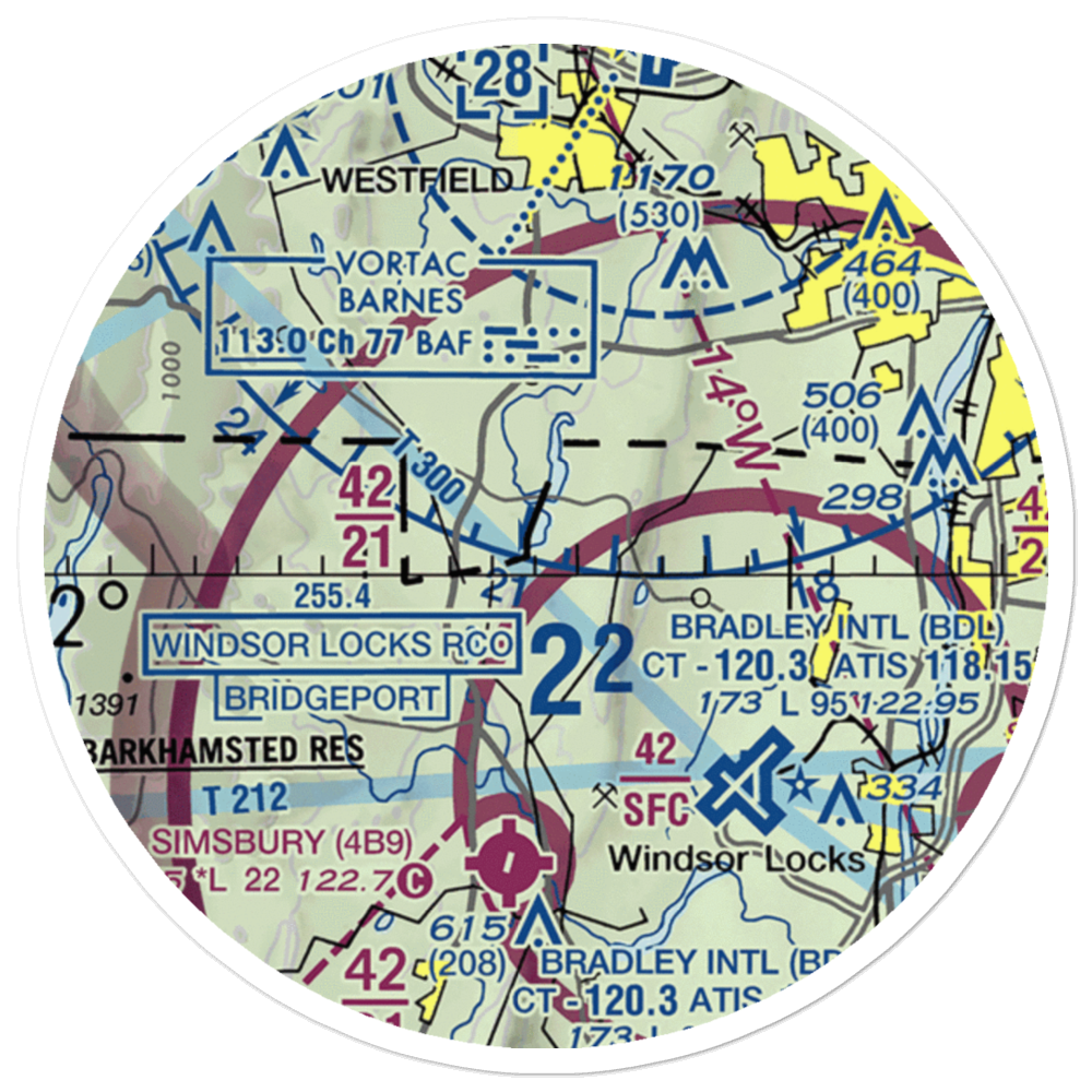 South Pond Seaplane Base (5MA8) VFR Sectional Sticker (20 mile) 