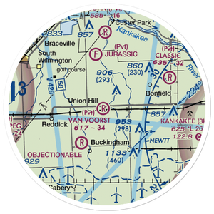 Hugh Van Voorst Airport (5LL8) VFR Sectional Sticker (20 mile)