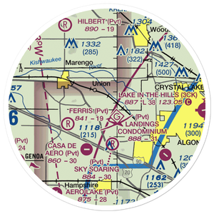 Funny Farm Airport (5LL7) VFR Sectional Sticker (20 mile)