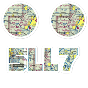 Funny Farm Airport (5LL7) VFR Sectional Sticker Pack