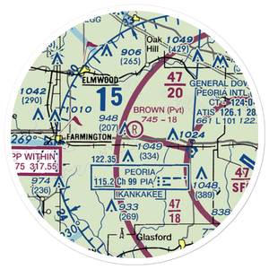 Gordon Brown Airport (5LL5) VFR Sectional Sticker (20 mile)