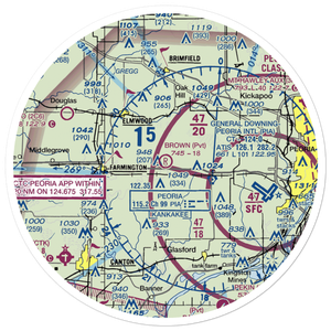 Gordon Brown Airport (5LL5) VFR Sectional Sticker (30 mile)