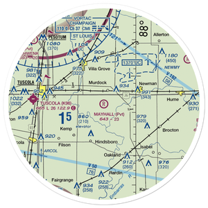 Mayhall Airport (5LL3) VFR Sectional Sticker (30 mile)