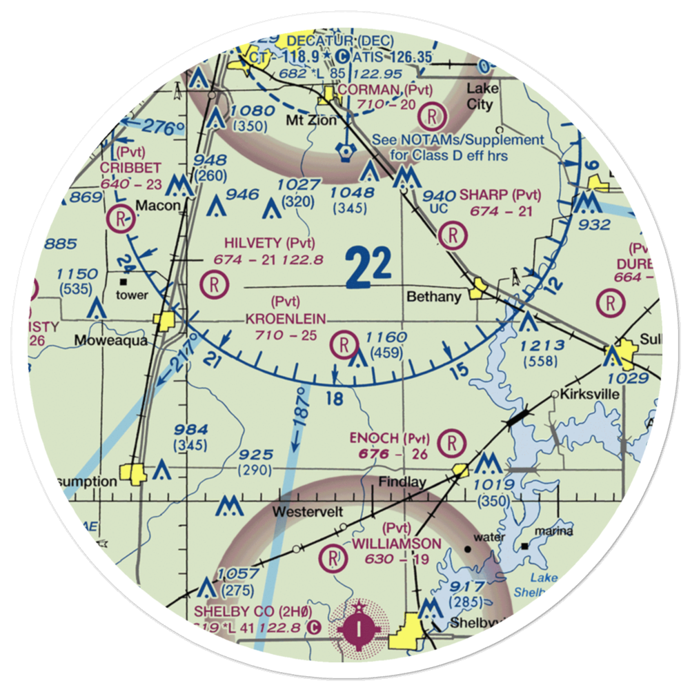 Paul E. Kroenlein Airport (5LL2) VFR Sectional Sticker (30 mile) 
