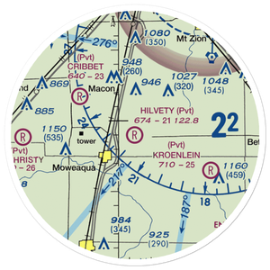 Hilvety Airport (5LL1) VFR Sectional Sticker (20 mile)