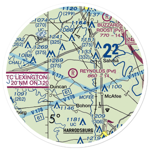 Harold Reynolds Airport (5KY8) VFR Sectional Sticker (20 mile)