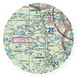 Harold Reynolds Airport (5KY8) VFR Sectional Sticker (30 mile)
