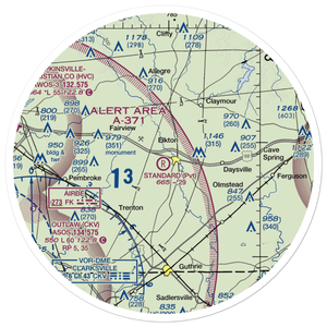 Standard Field (5KY4) VFR Sectional Sticker (30 mile)