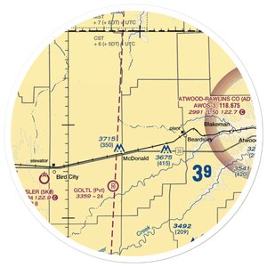 Jack Poore Airport (5KS8) VFR Sectional Sticker (30 mile)