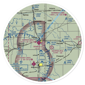 Deweze Airport (5KS3) VFR Sectional Sticker (30 mile)