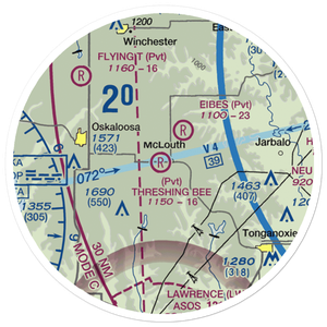 Threshing Bee Airport (5KS1) VFR Sectional Sticker (20 mile)