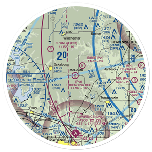 Threshing Bee Airport (5KS1) VFR Sectional Sticker (30 mile)