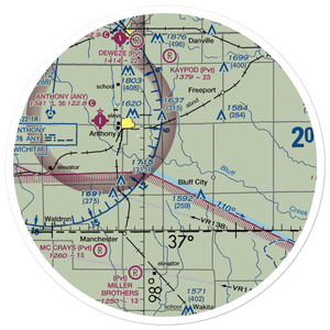 Anthony Balloonport (5KS0) VFR Sectional Sticker (30 mile)