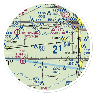 Cast Airport (5IS7) VFR Sectional Sticker (20 mile)