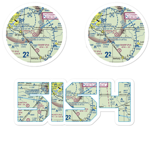 Corman Acres Airport (5IS4) VFR Sectional Sticker Pack