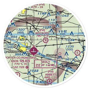 Wyckoff Airstrip (5IN4) VFR Sectional Sticker (20 mile)