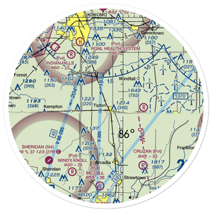 Tragesser Airport (5IN3) VFR Sectional Sticker (30 mile)