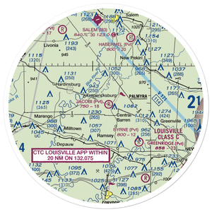 Jacobi Airport (5II8) VFR Sectional Sticker (30 mile)