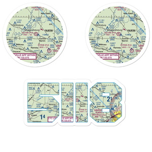 Jacobi Airport (5II8) VFR Sectional Sticker Pack