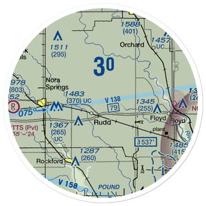 Folkerts Airport (5IA5) VFR Sectional Sticker (20 mile)
