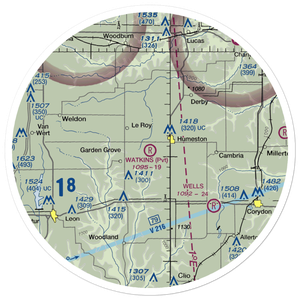 Watkins Private Airport (5IA3) VFR Sectional Sticker (30 mile)