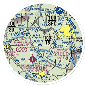 Peachtree Landings Airport (5GE1) VFR Sectional Sticker (20 mile)