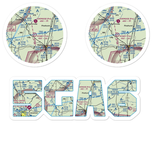 Roney Farms Airport (5GA6) VFR Sectional Sticker Pack