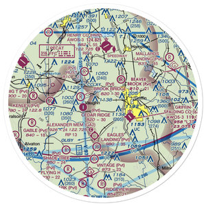 Pinebrook Estates Airport (5GA5) VFR Sectional Sticker (30 mile)