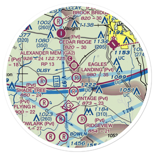 Eagles Landing Airport (5GA3) VFR Sectional Sticker (20 mile)