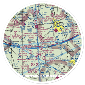 Eagles Landing Airport (5GA3) VFR Sectional Sticker (30 mile)