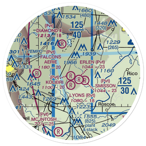 Lyons Landing Airport (5GA2) VFR Sectional Sticker (20 mile)