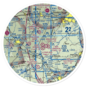 Lyons Landing Airport (5GA2) VFR Sectional Sticker (30 mile)