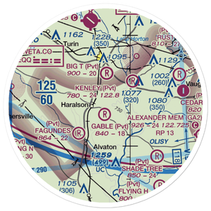 Gable Branch Airport (5GA0) VFR Sectional Sticker (20 mile)