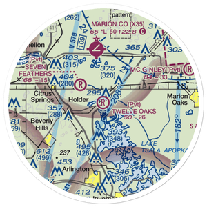 Twelve Oaks Airport (5FL7) VFR Sectional Sticker (20 mile)