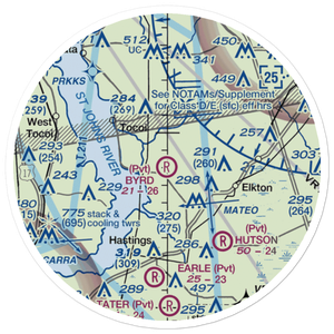 Byrd Air Field (5FL4) VFR Sectional Sticker (20 mile)