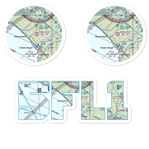 Ezell Airport (5FL1) VFR Sectional Sticker Pack