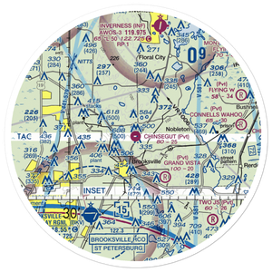 Chinsegut Airport (5FD7) VFR Sectional Sticker (30 mile)