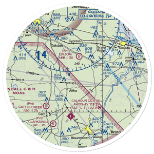 County Line Airstrip (5FD3) VFR Sectional Sticker (30 mile)
