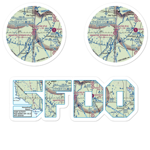 Manatee Springs Airport (5FD0) VFR Sectional Sticker Pack