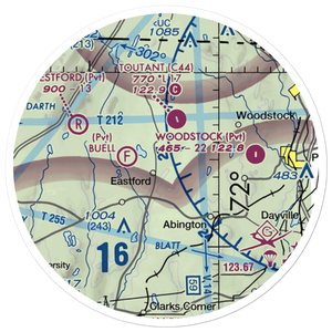 Eastford Airport (5CT0) VFR Sectional Sticker (20 mile)