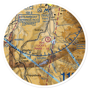 Pleasant Valley Airport (5CO8) VFR Sectional Sticker (20 mile)