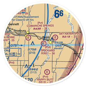 Spickard Farm Airport (5CO4) VFR Sectional Sticker (20 mile)