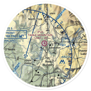 Table Mountain Field (5CL9) VFR Sectional Sticker (20 mile)