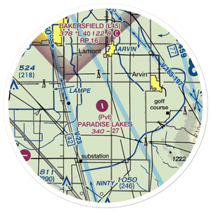 Creekside Airport (5CL8) VFR Sectional Sticker (20 mile)