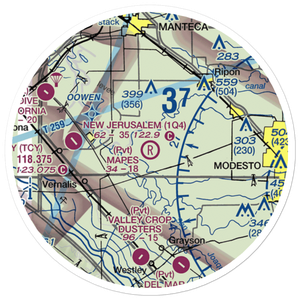 Mapes Ranch Airport (5CL3) VFR Sectional Sticker (20 mile)