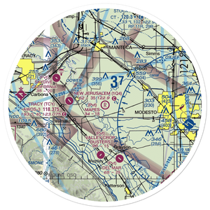 Mapes Ranch Airport (5CL3) VFR Sectional Sticker (30 mile)
