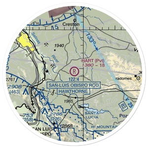 Hart Ranch Airport (5CL1) VFR Sectional Sticker (20 mile)