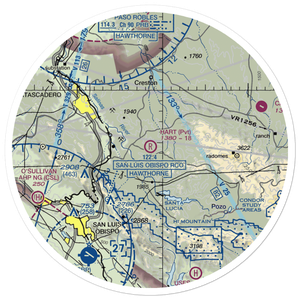 Hart Ranch Airport (5CL1) VFR Sectional Sticker (30 mile)