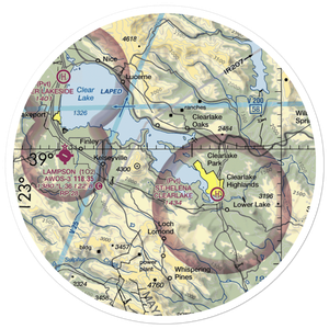 Konocti  - Clear Lake Seaplane Base (5CA9) VFR Sectional Sticker (30 mile)