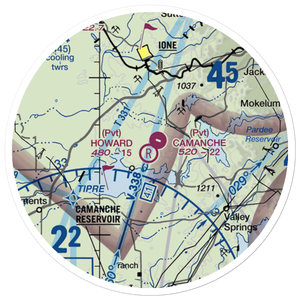 Howard /Private/ Airport (5CA8) VFR Sectional Sticker (20 mile)